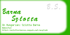 barna szlotta business card